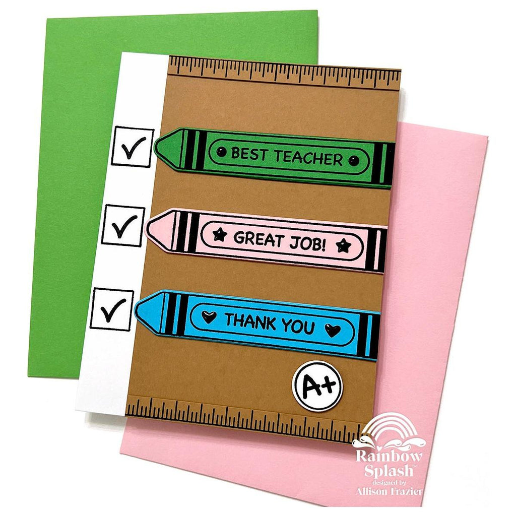 Rainbow Splash Cardstock Caramel rsc14 Teacher Card | color-code:ALT02