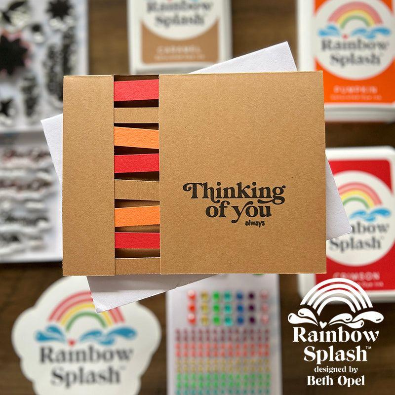 Rainbow Splash Cardstock Caramel rsc14 Thinking of You Card | color-code:ALT01