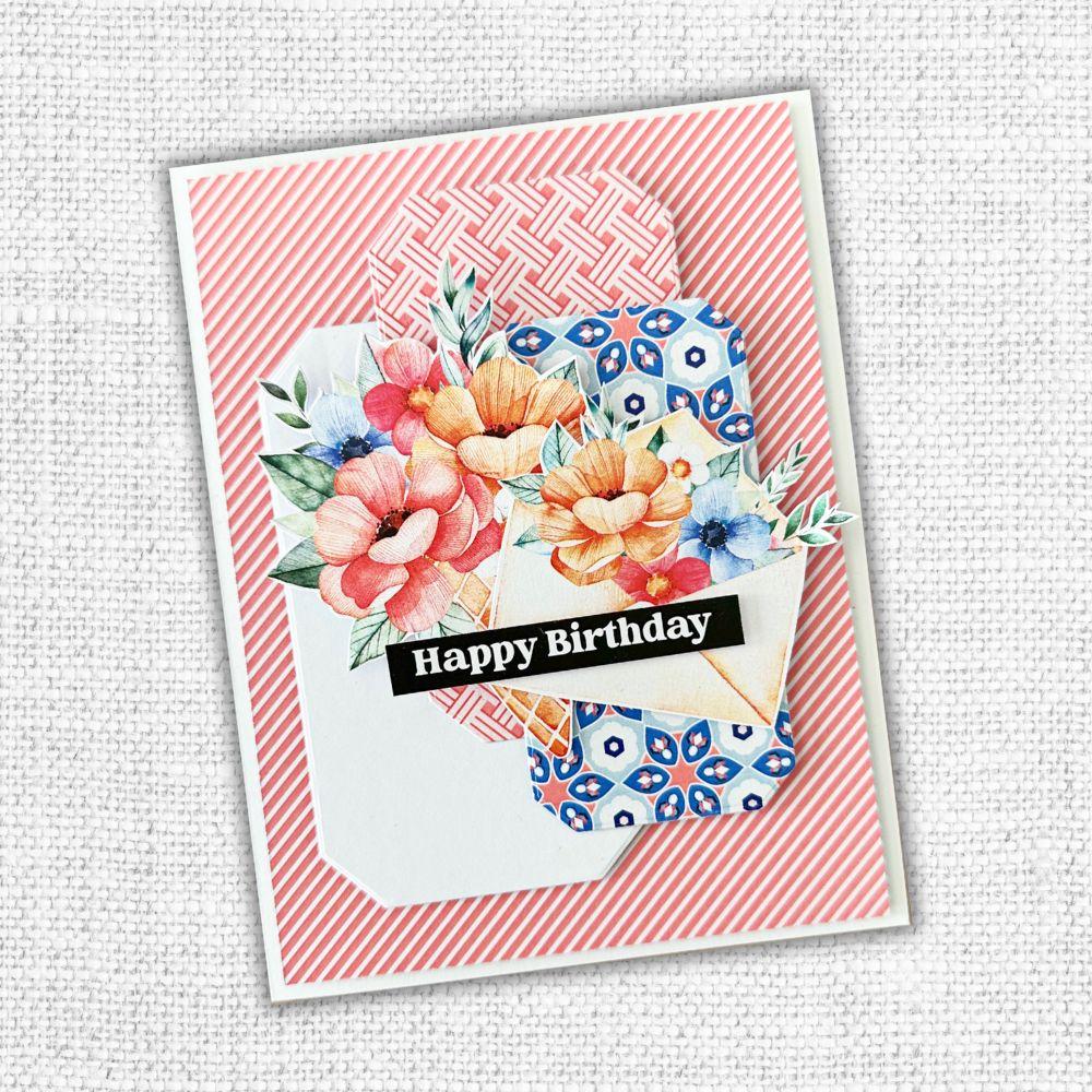 Paper Rose Vintage Label 1 Dies 32061 happy birthday