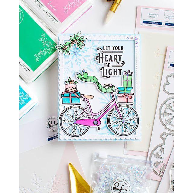 Pinkfresh Studio Holiday Bicycle Clear Stamps 253924 Adorable Christmas Card | color-code:ALT03