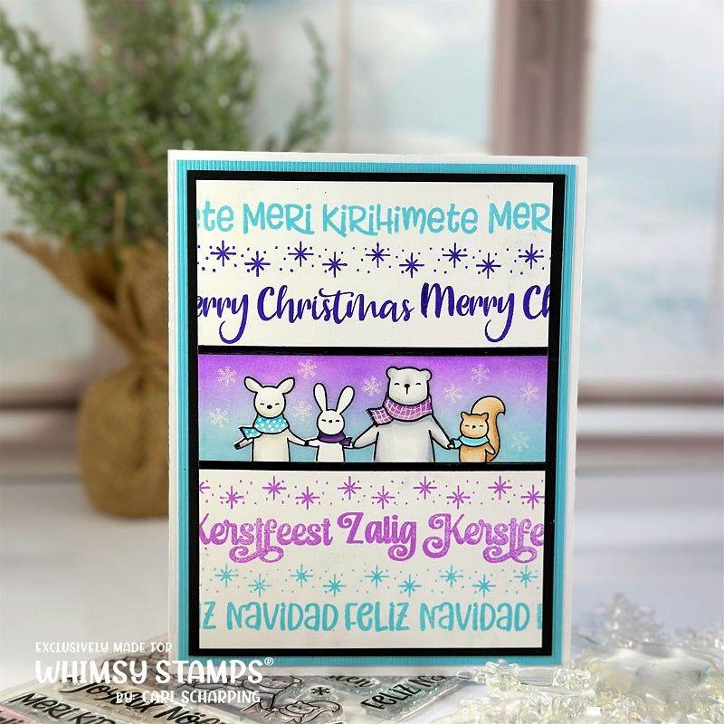 Whimsy Stamps Merry Christmas Around the World Clear Stamps cwsd228a feliz navidad