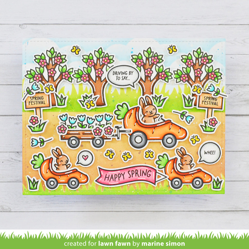 Lawn Fawn Carrot 'bout You Clear Stamps lf3349 Happy Spring