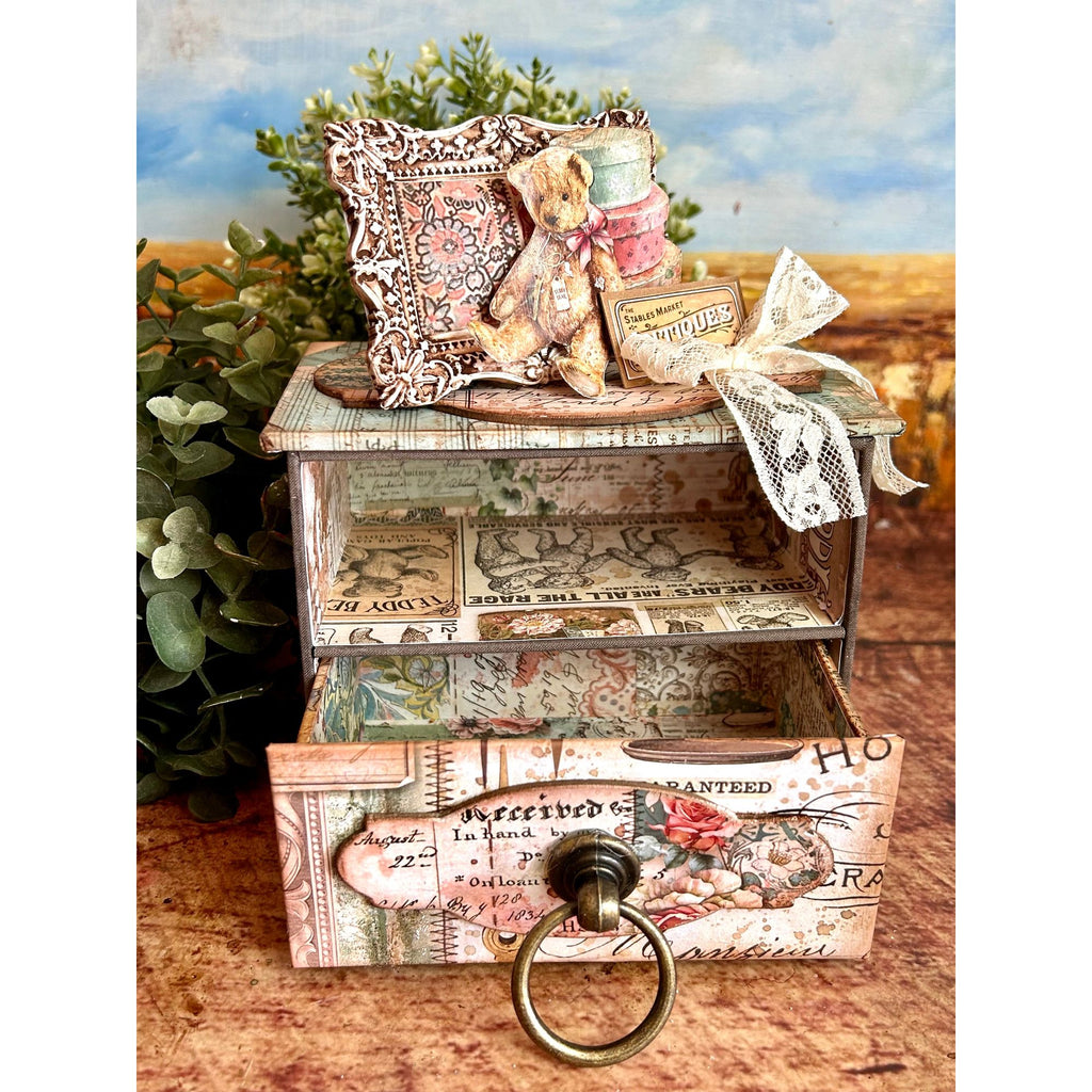 Stamperia Brocante Antiques 12x12 Paper sbbl150 dresser