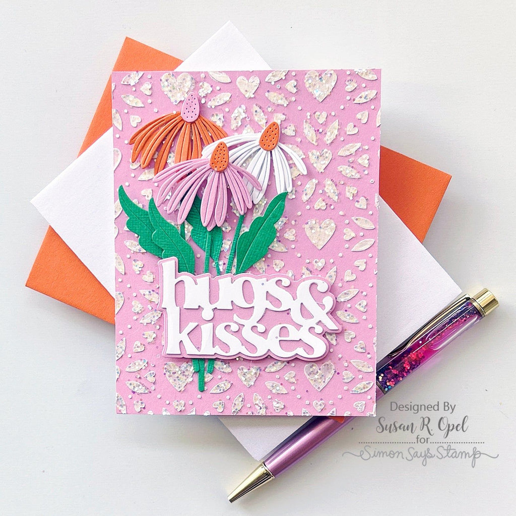 Simon Says Stamp Charming Daisy Wafer Dies s865 Sweetheart Love  Card