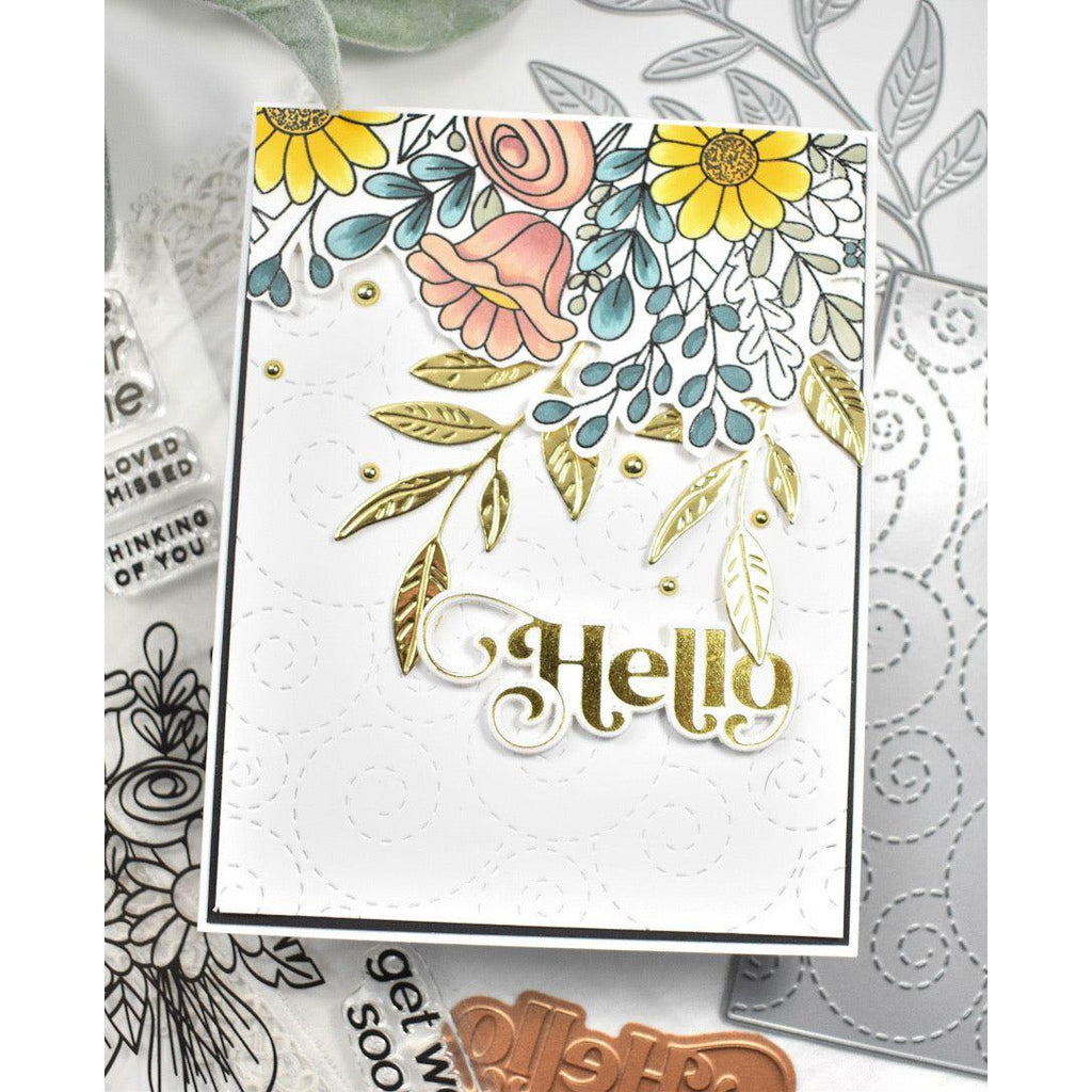 Simon Says Stamps and Dies Checking In set655ci Stamptember Hello Card