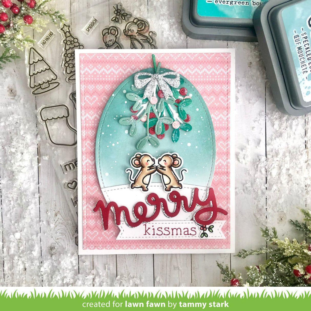 Lawn Fawn SCRIPTY MERRY Lawn Cuts Die LF1267 Kissmas