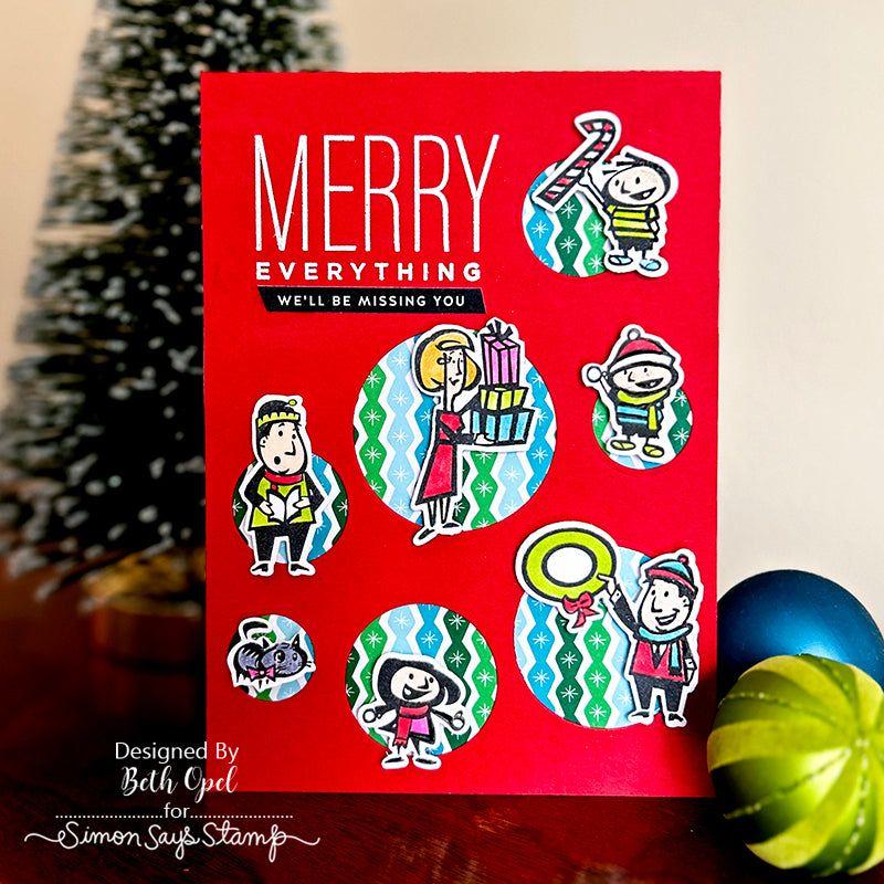 Simon Says Stamp Christmas Cartoons Wafer Dies sss473 DieCember Christmas Card