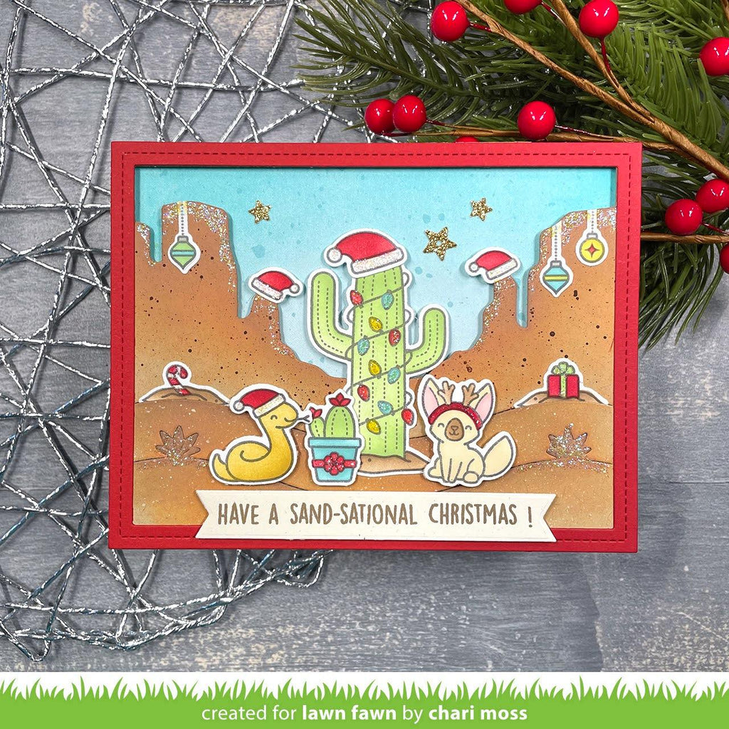 Lawn Fawn Christmas in the Desert STAMPtember Exclusive Stamps Dies and Stencils Set | color-code:ALT09