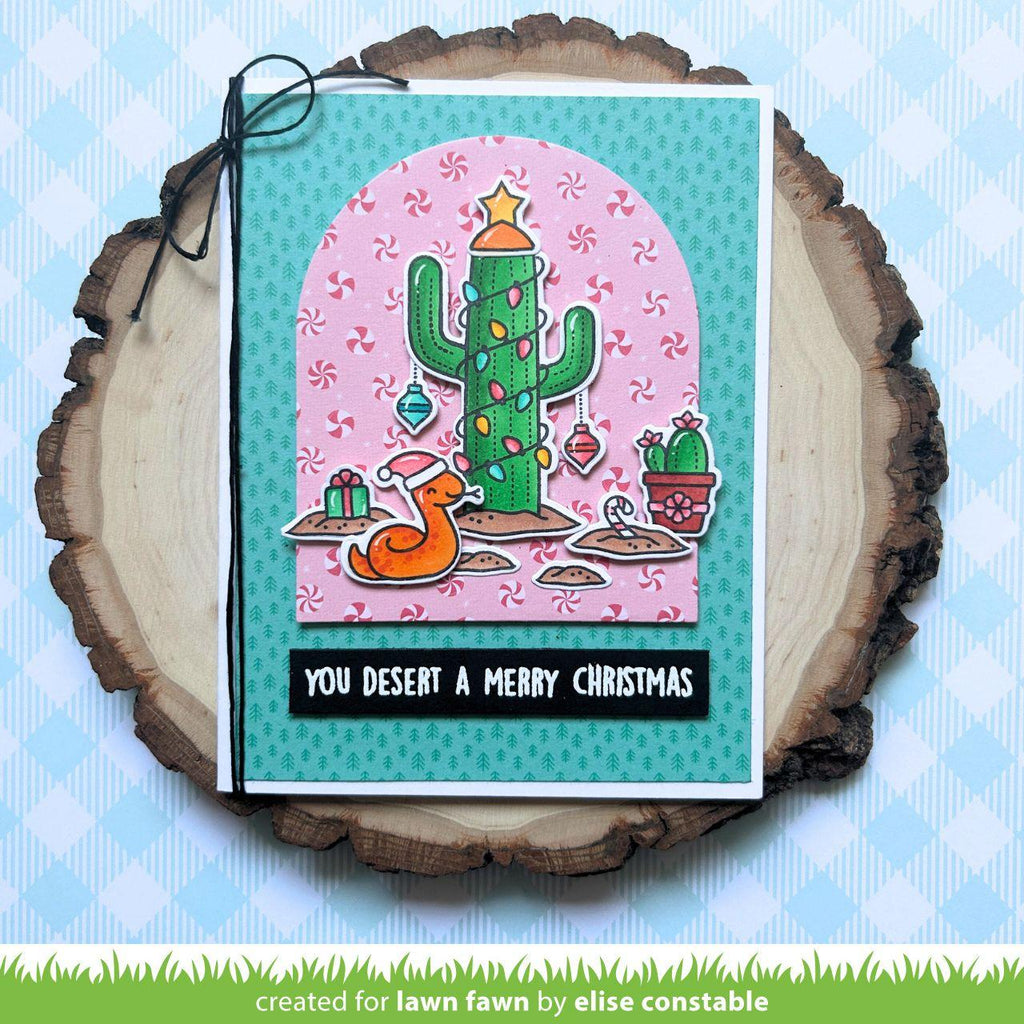 Lawn Fawn Christmas in the Desert STAMPtember Exclusive Stamp and Die Set