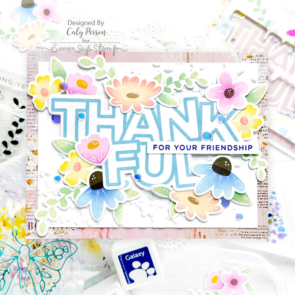 CZ Design Stamps and Dies Chunky Thankful set833ct Stamptember Thankful Card