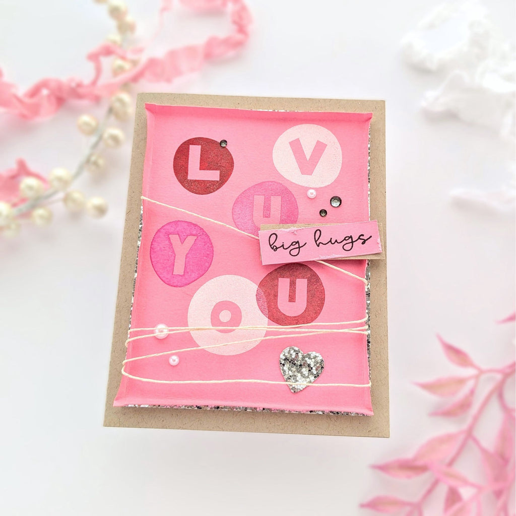 Simon Says Clear Stamps Circle Sentiments 2143msc To Love Love Card