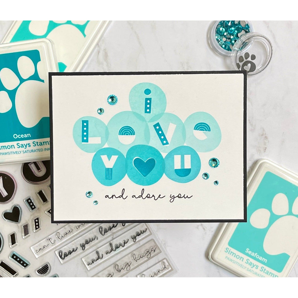 Simon Says Clear Stamps Circle Sentiments 2143msc To Love Love Card | color-code:ALT06