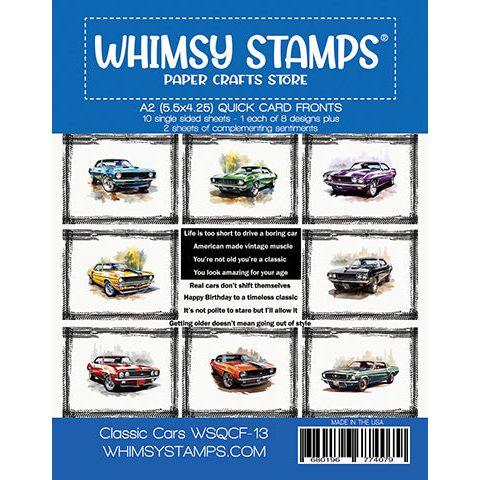 Whimsy Stamps Classic Cars Qucik Card Fronts Papers wsqcf-13Whimsy Stamps Classic Cars Quick Card Fronts Papers wsqcf-13