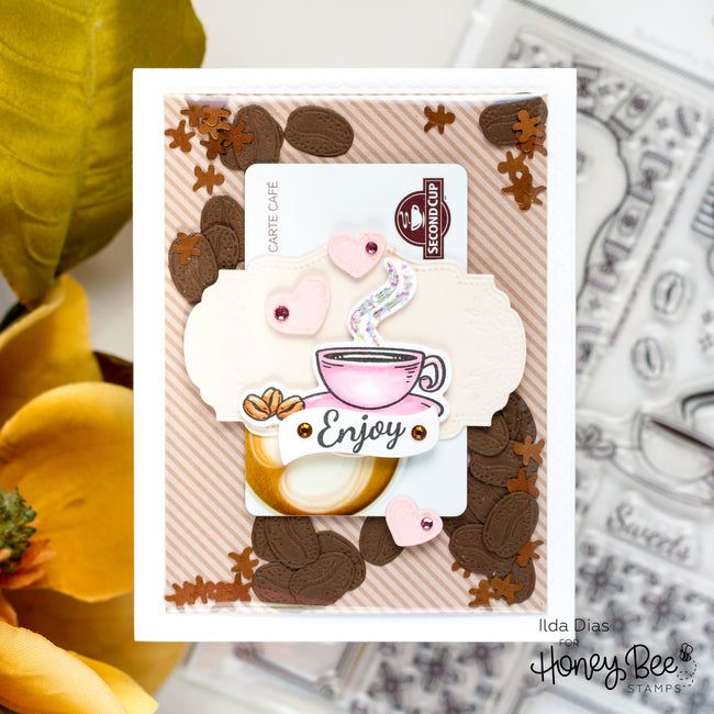 Honey Bee Coffee Card Gift Holder Dies HBDS-CG