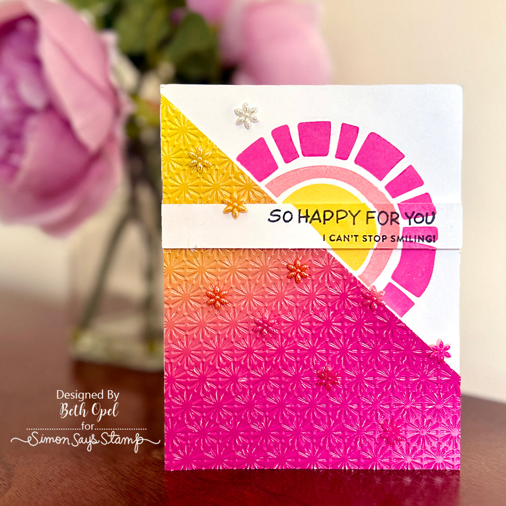 Simon Says Stamp Bold Brights Color Blend Cardstock Assortment ssp1030 Sunny Vibes Sunny Card | color-code:ALT02