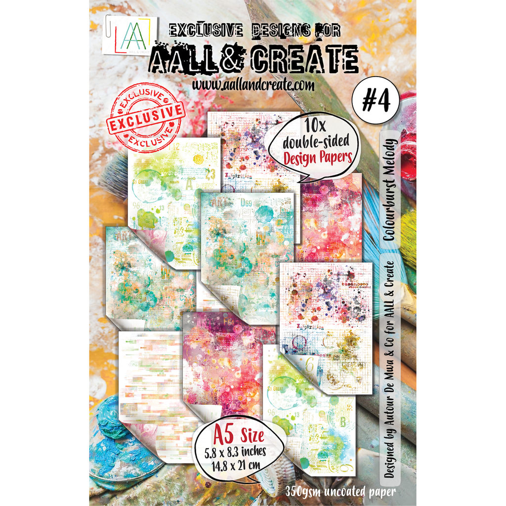 AALL & Create Colourburst Melody A5 Design Paper pa-004