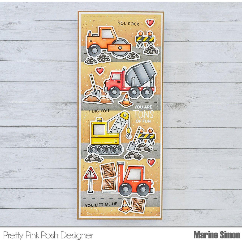 Pretty Pink Posh Construction Additions Clear Stamps tons of fun