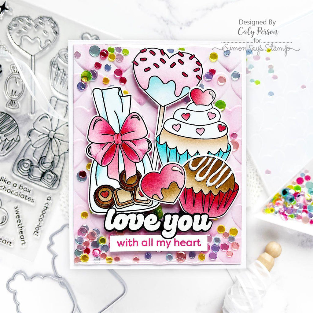 Simon Says Stamp Embellishment Mix Conversation Hearts 0125ch To Be Loved Valentine's Day Card | color-code:ALT03