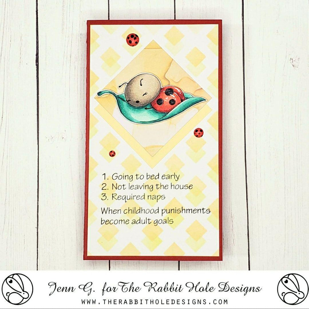 The Rabbit Hole Designs Lady Bug Clear Stamps trh-230 naptime