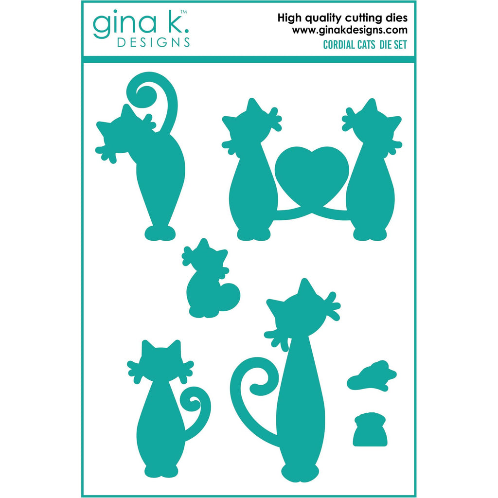 Gina K Designs Cordial Cats Coordinating Dies die309