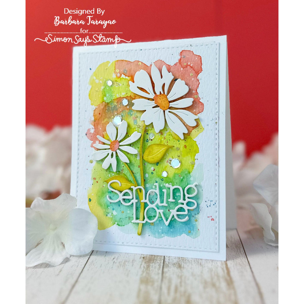 Simon Says Stamp Cosmos Duo Wafer Dies s929 Cheering for You Sending Love Card | color-code:ALT01