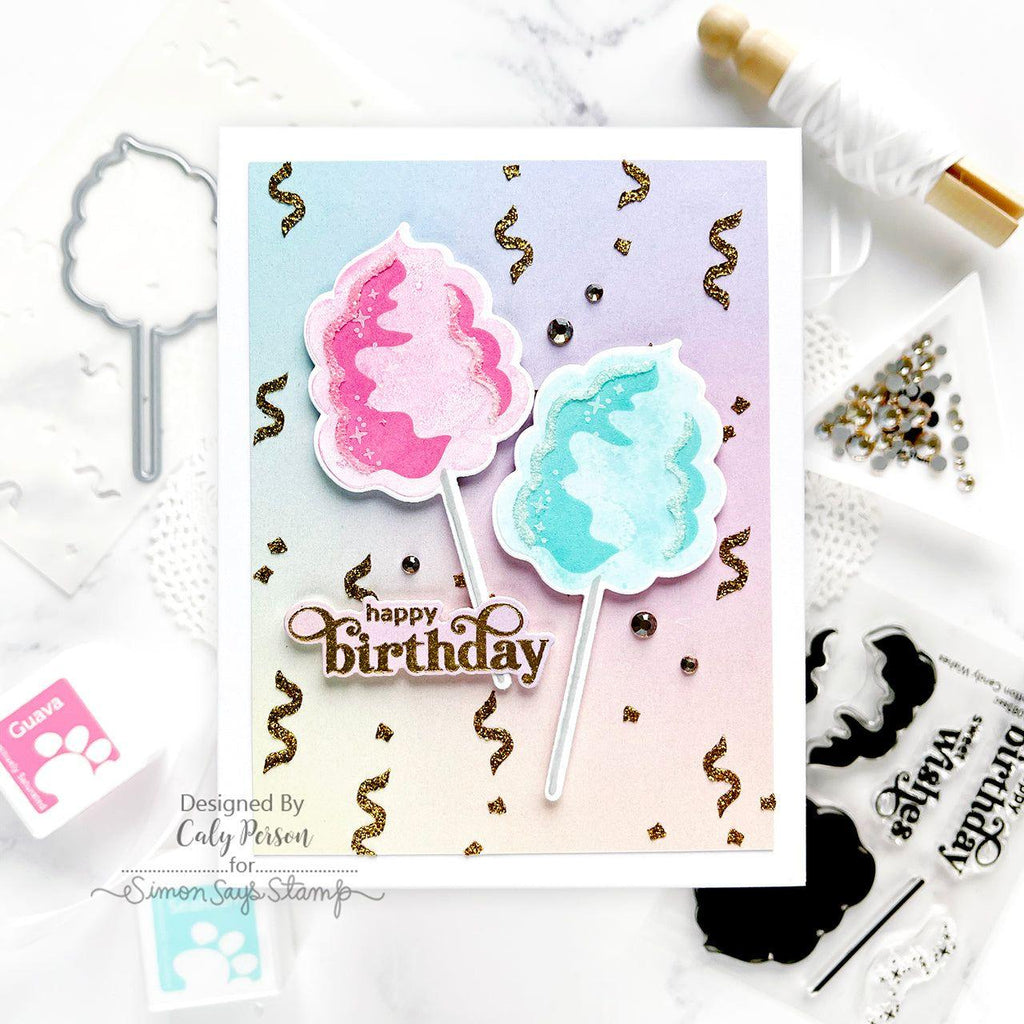 Simon Says Stamp Cotton Candy Wishes Wafer Dies 1133sdc Birthday Card | color-code:ALT01