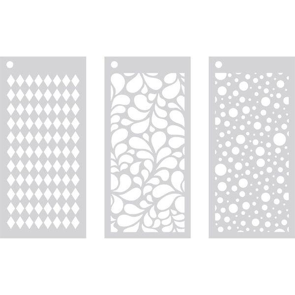 Crafter's Companion Stylish Trio Stencil Set cc-sten-stytrio Detailed Product View