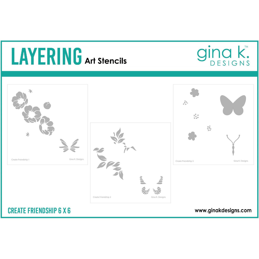 Gina K Designs Create Friendship Layering Stencils gkdst50