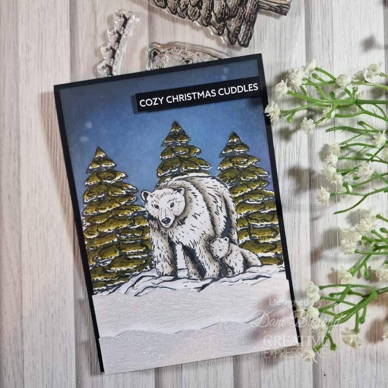 Creative Expressions Polar Night Clear Stamps umsdb163 Polar bear