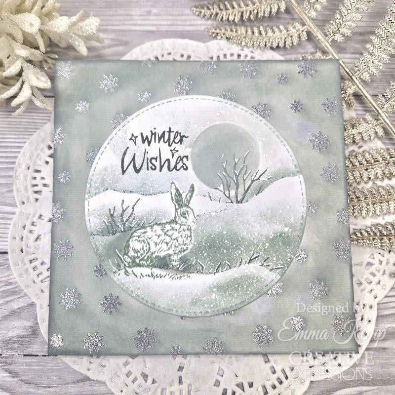 Creative Expressions Moonlit Hares Clear Stamps umsdb164 Winter Wishes