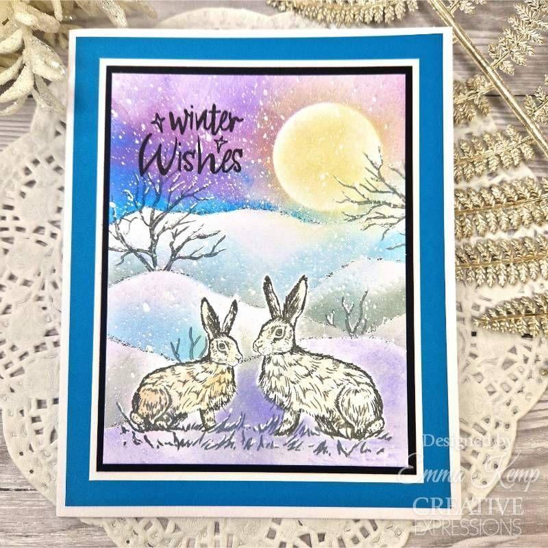 Creative Expressions Moonlit Hares Clear Stamps umsdb164 Rabbits