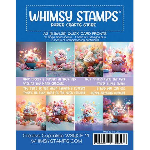 Whimsy Stamps Creative Cupcakes Quick Card Fronts Papers wsqcf-14