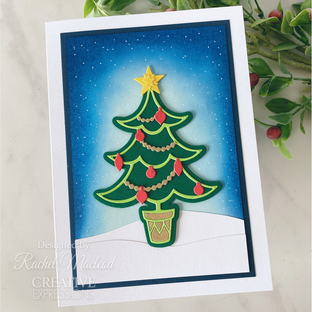 Creative Expressions Festive Christmas Tree Die cedpc1245 night sky