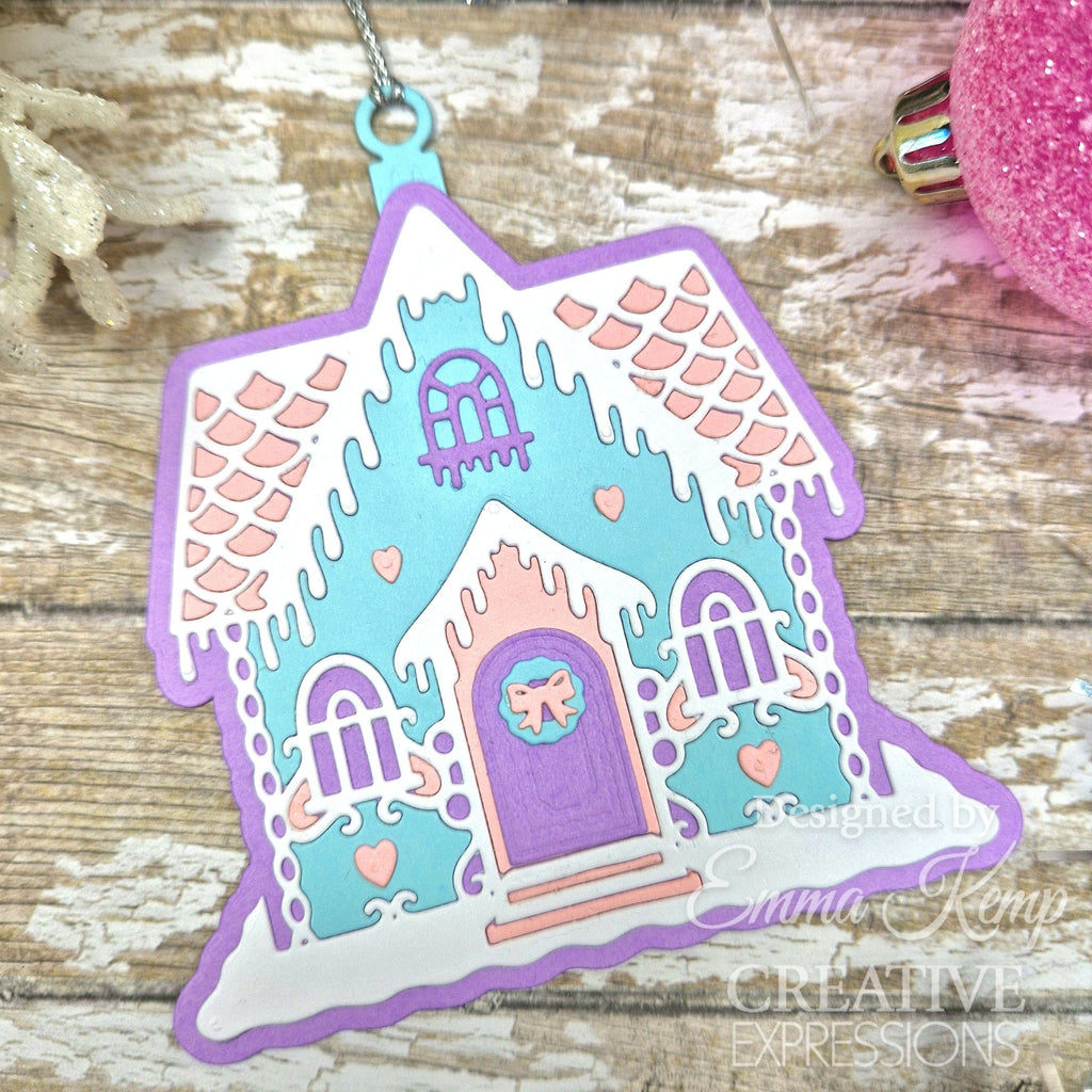 Creative Expressions Festive Gingerbread House Dies cedpc1242 purple ornament