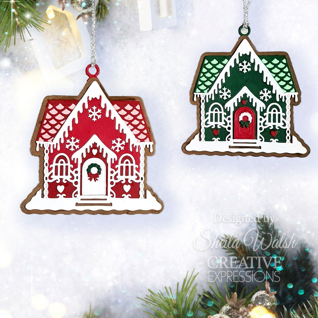 Creative Expressions Festive Gingerbread House Dies cedpc1242 ornaments