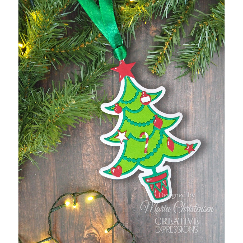 Creative Expressions Festive Christmas Tree Die cedpc1245 ornament