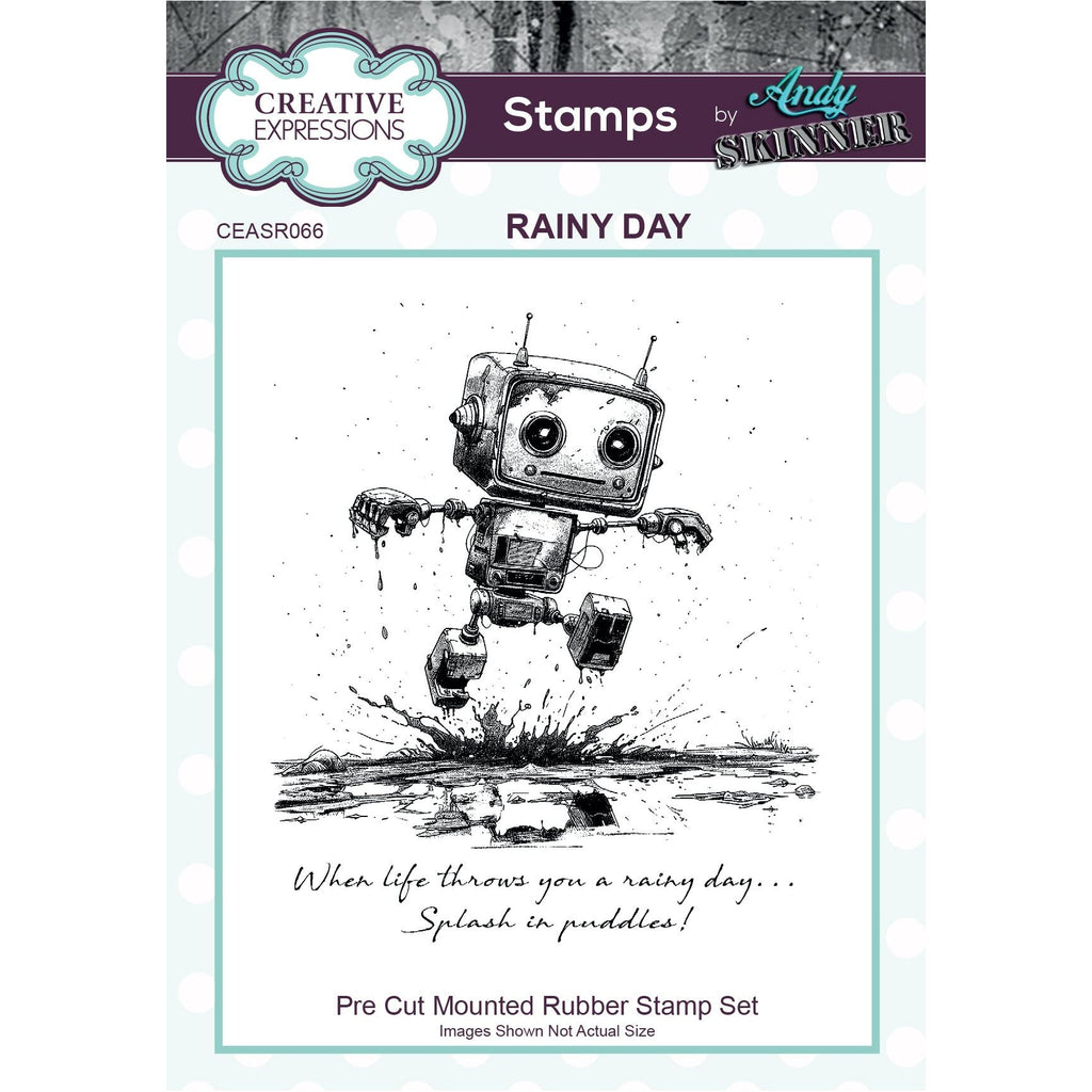 Creative Expressions Botology Rainy Day Cling Stamps ceasr066
