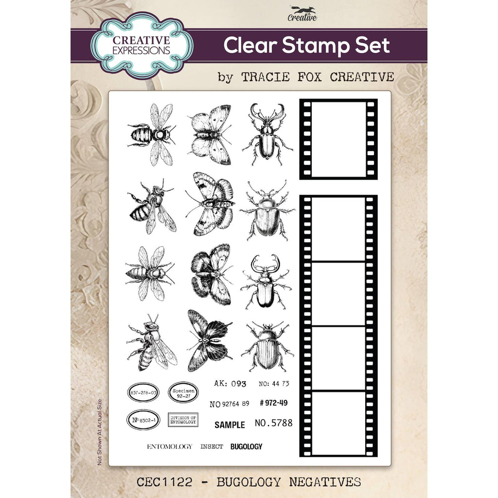 Creative Expressions Bugology Negatives Clear Stamp Set cec1122