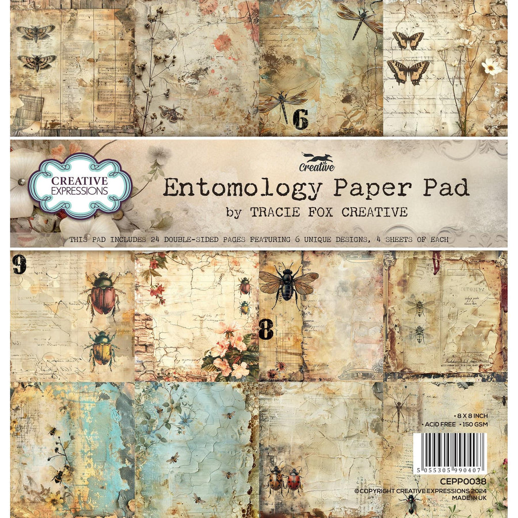 Creative Expressions Entomology 8x8 Paper Pad cepp0038