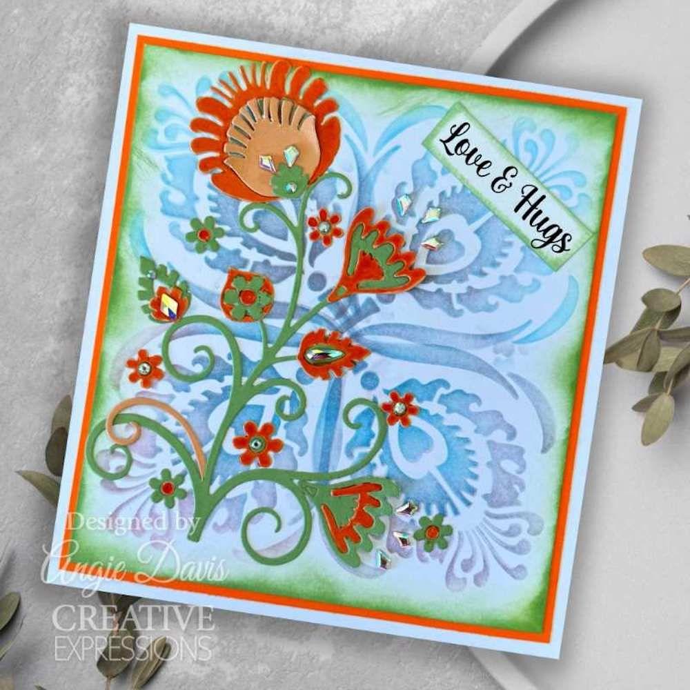 Creative Expressions Folk Flora Dies cedpc1252 love