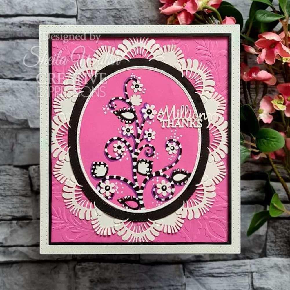 Creative Expressions Folk Flora Dies cedpc1252 pink