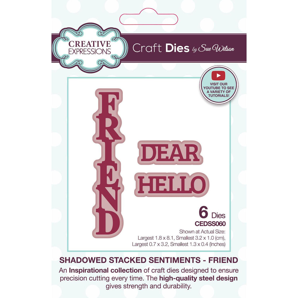 Creative Expressions Friend Stacked Sentiment Dies cedss060