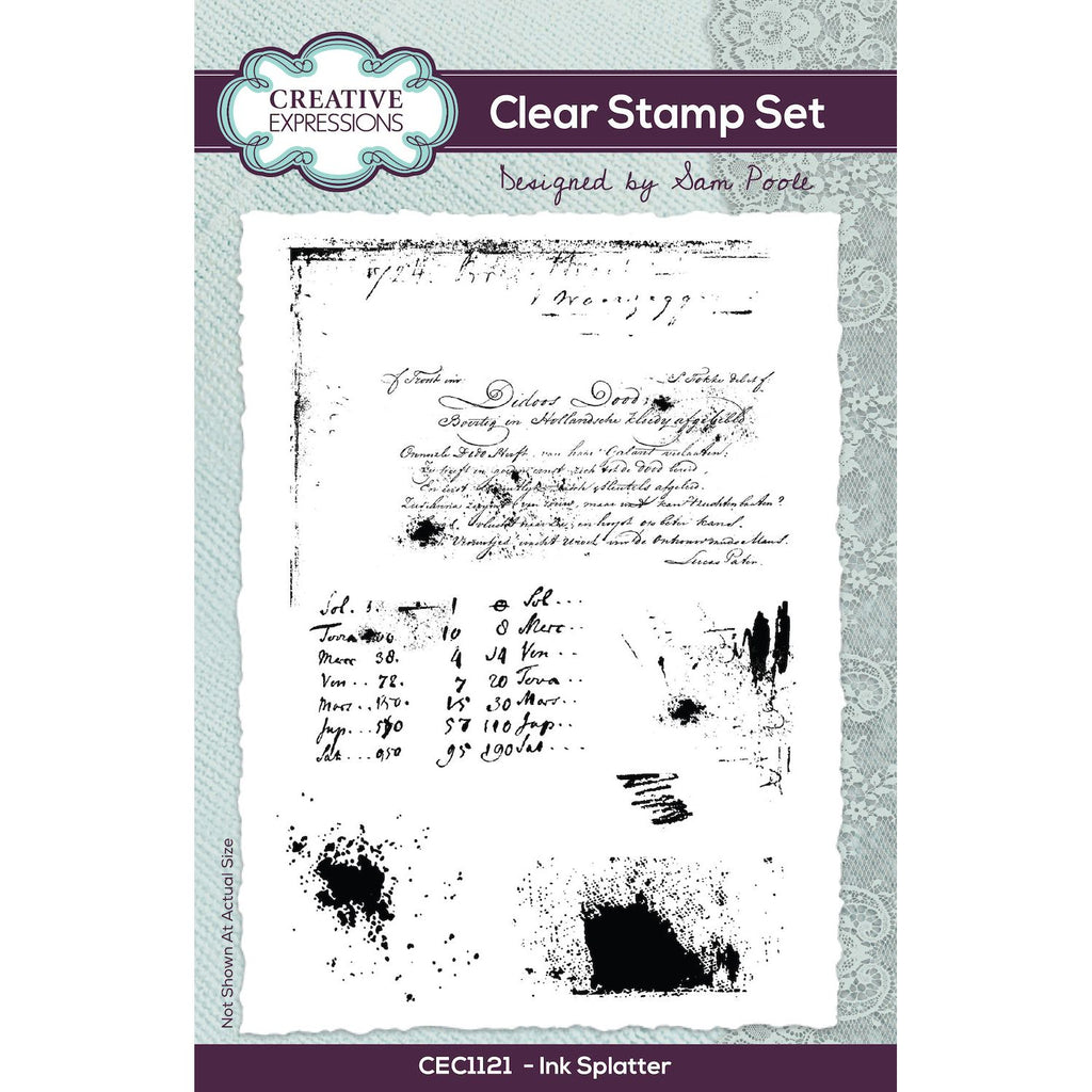 Creative Expressions Ink Splatter Clear Stamp Set cec1121