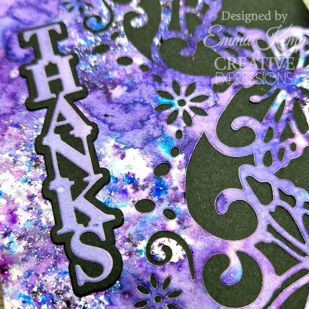 Creative Expressions Thanks Stacked Sentiment Dies cedss061 purple