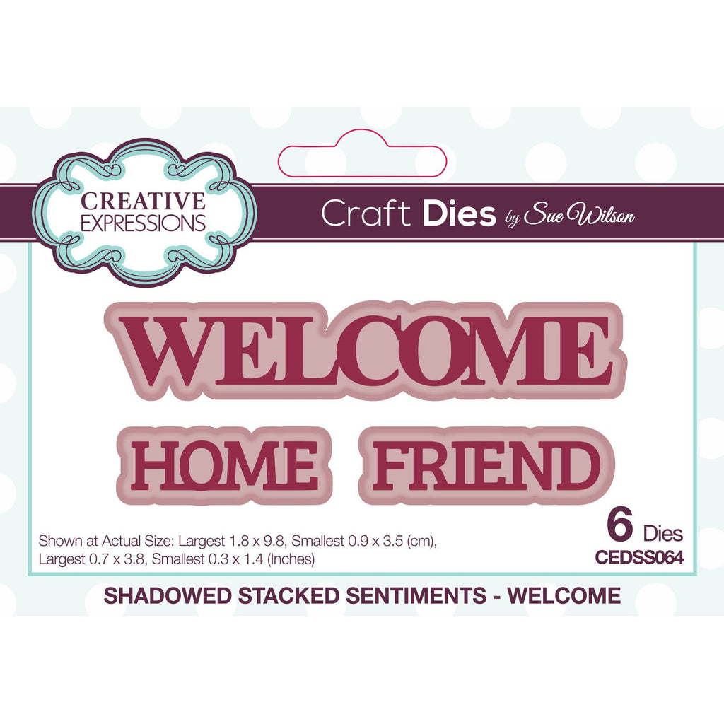 Creative Expressions Welcome Stacked Sentiment Dies cedss064