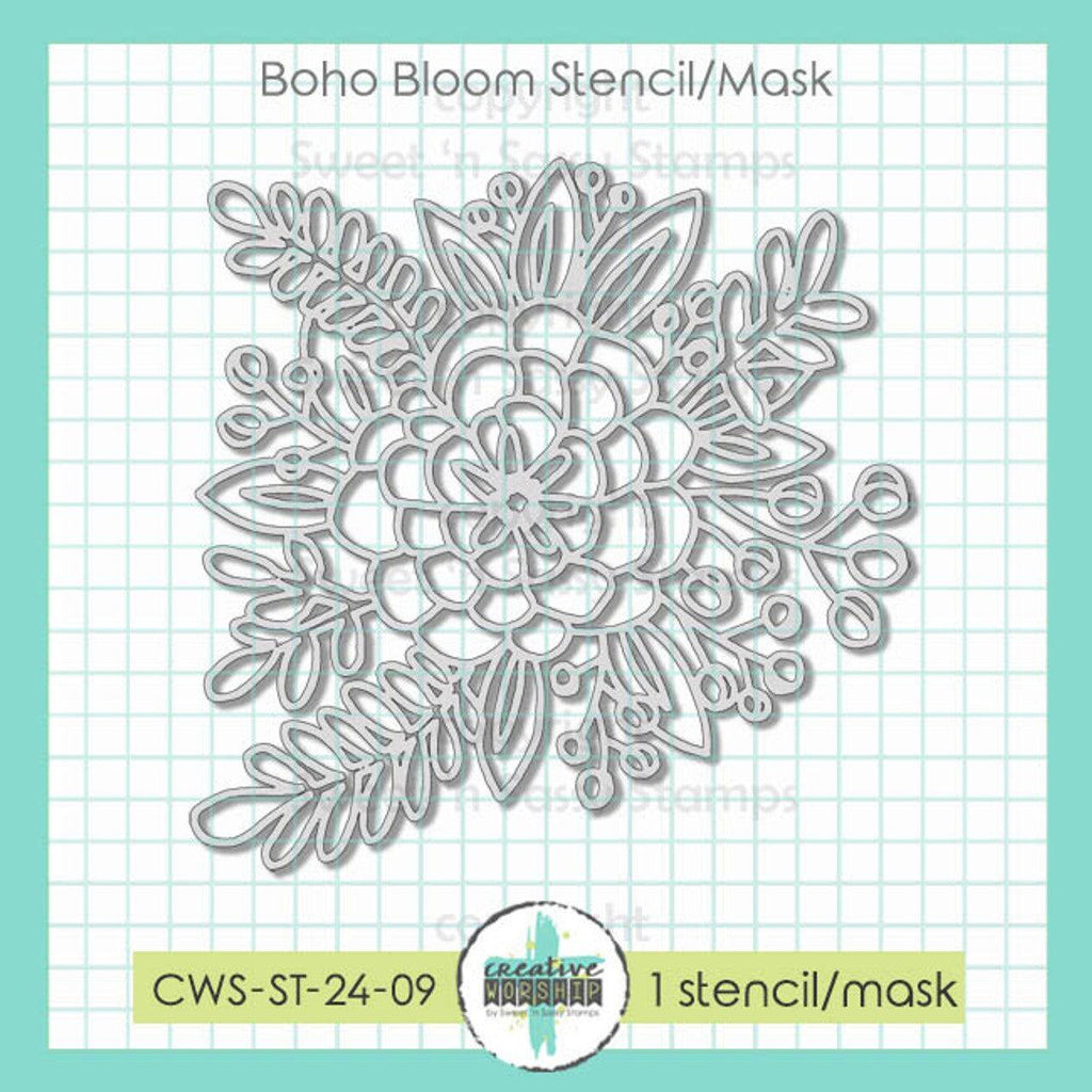 Creative Worship Boho Bloom Stencil Mask cws-st-24-09