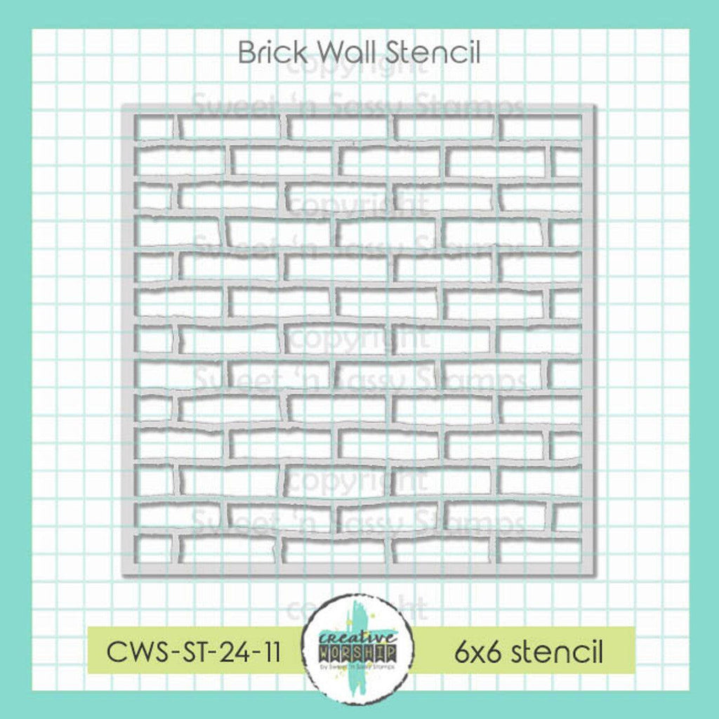 Creative Worship Brick Wall Stencil cws-st-24-11