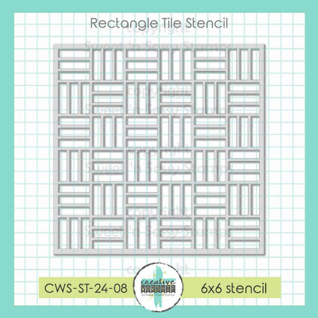 Creative Worship Rectangle Tile Stencil cws-st-24-08