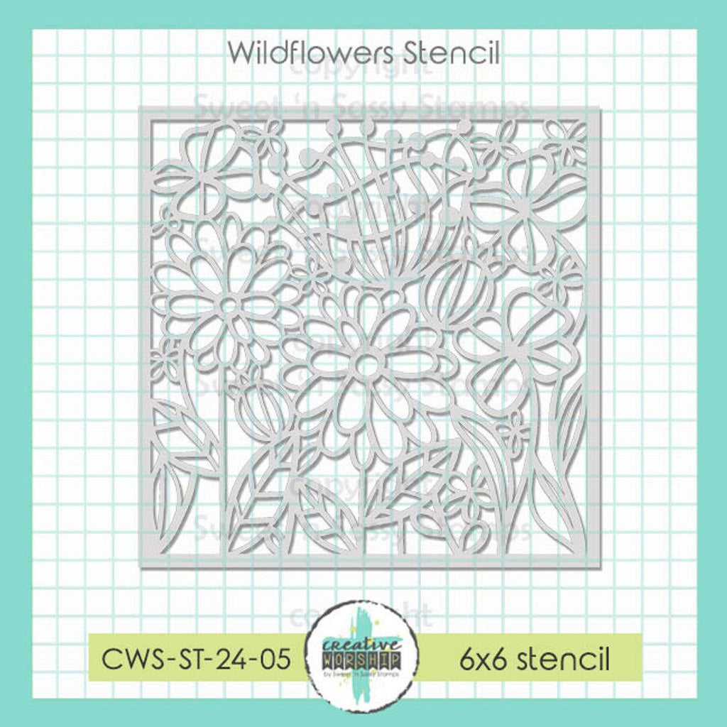 Creative Worship Wildflowers Stencil cws-st-24-05