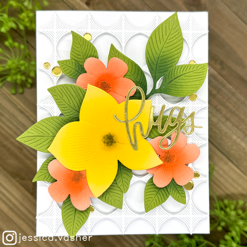 Simon Says Stamp Embossing Folder and Cutting Dies Crimped Blossoms sfd378 Cheering for You Hugs Card | color-code:ALT03